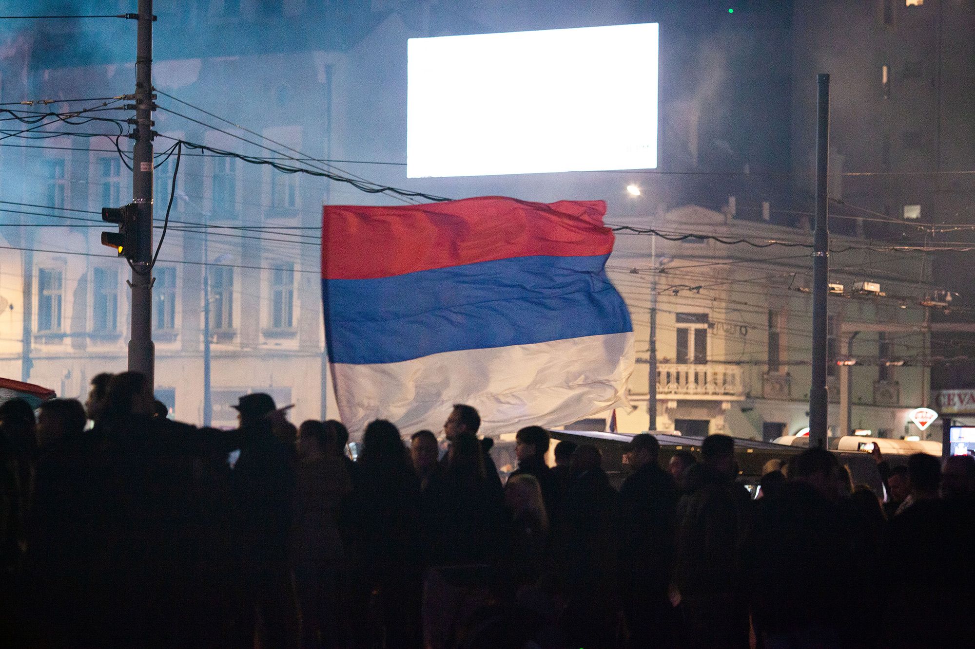 Белград празднует победу "Студенческого списка" на парламентских выборах. Фото: Лена Понекад
